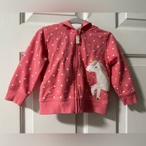 Carter's Pink Polka Dot Unicorn Jacket / 12 months / LIKE NEW!